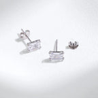 Esme Emerald-cut Stud Earrings