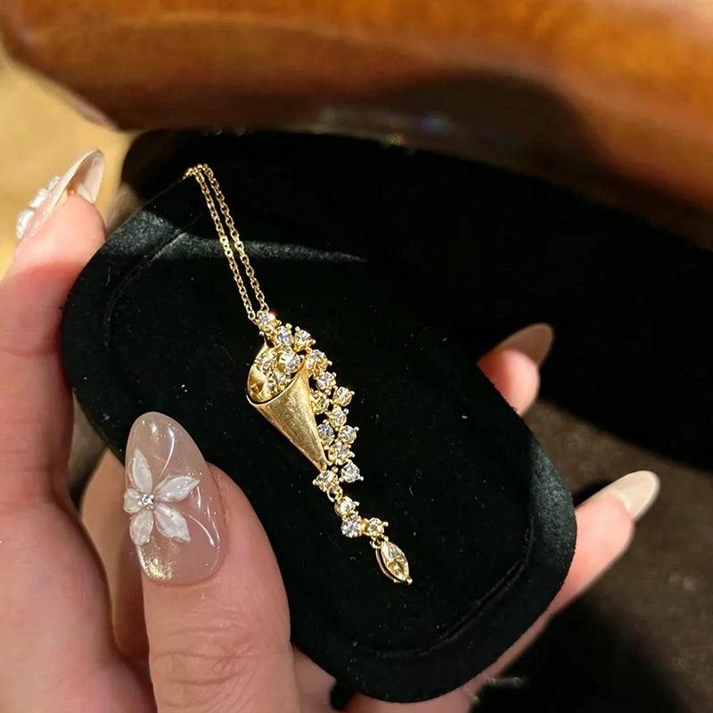 Cosima Marquise Tassel Necklace