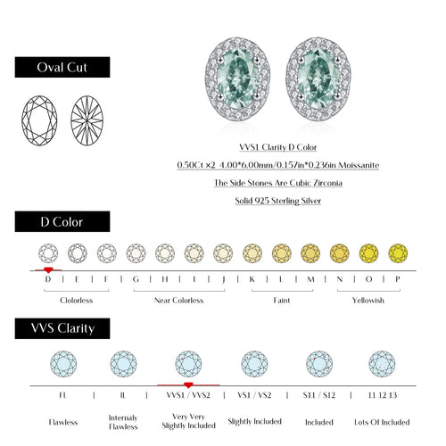 Allegra Oval Halo Earrings