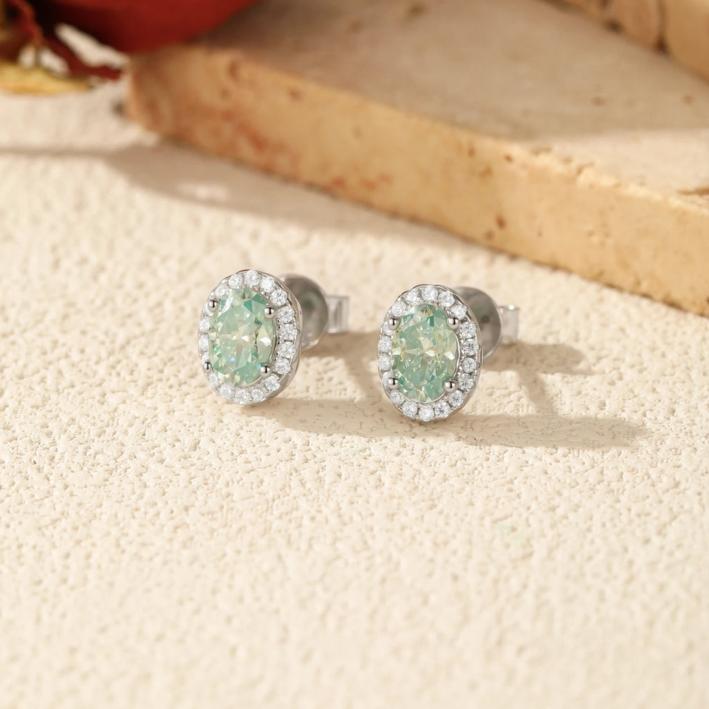 Allegra Oval Halo Earrings