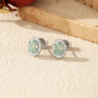 Allegra Oval Halo Earrings