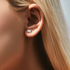 Esme Emerald-cut Stud Earrings
