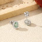 Allegra Oval Halo Earrings