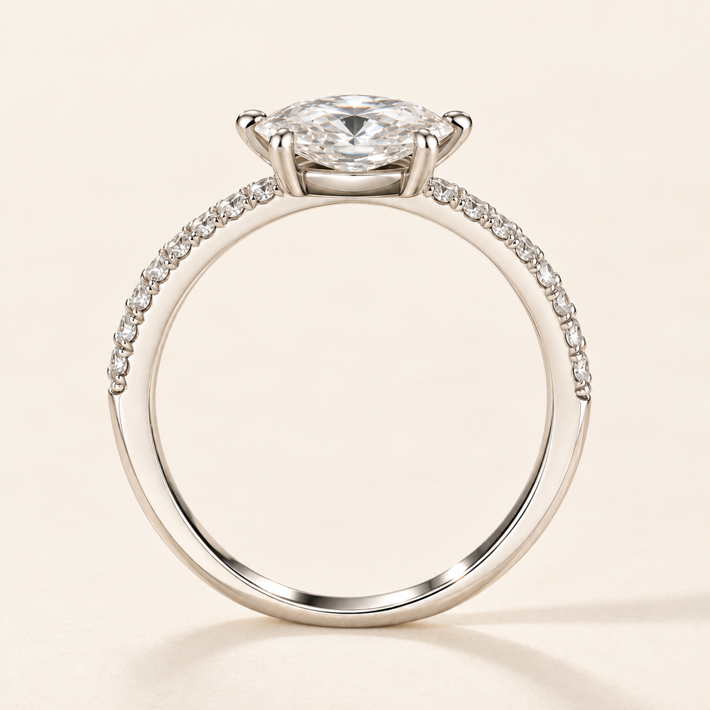 Alba ring on an off-white background