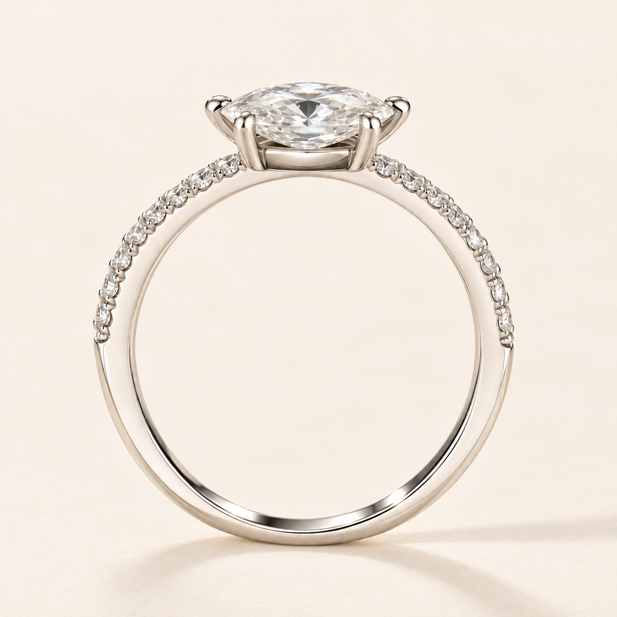 Alba ring on an off-white background