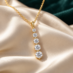 Amara Pendant Necklace on ivory satin