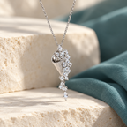 Cosima Marquise Tassel Necklace — Orolane cool ivory stone hero