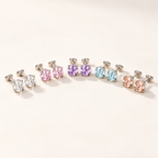 Daphne Stud Earrings colour range on an off-white background