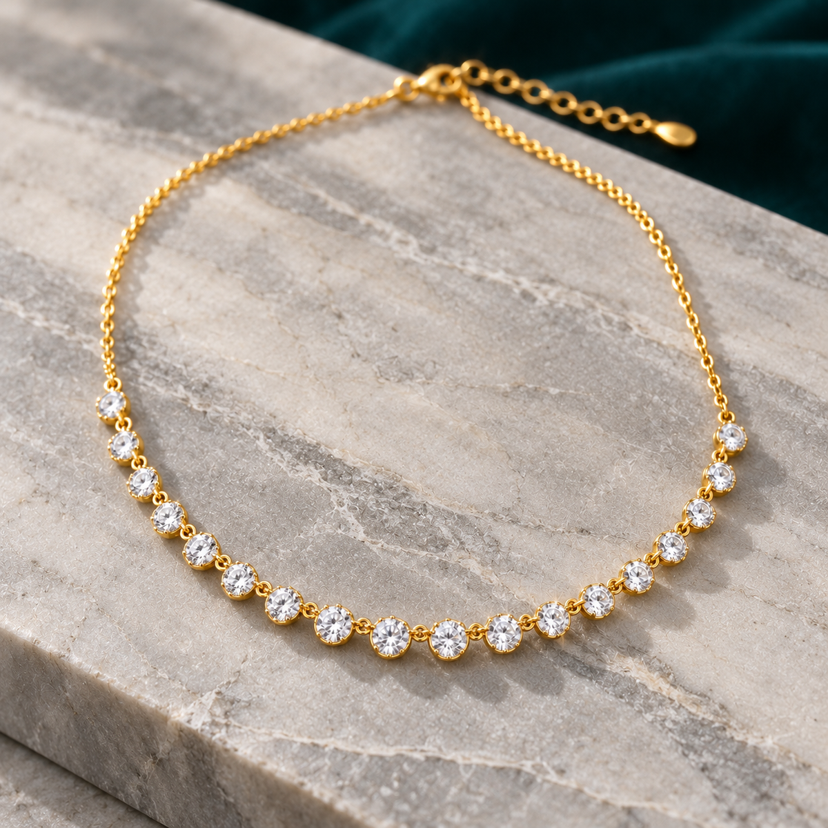Dara Choker Necklace on a pale stone slab