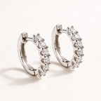 Genevieve Hoop Earrings on an off-white background