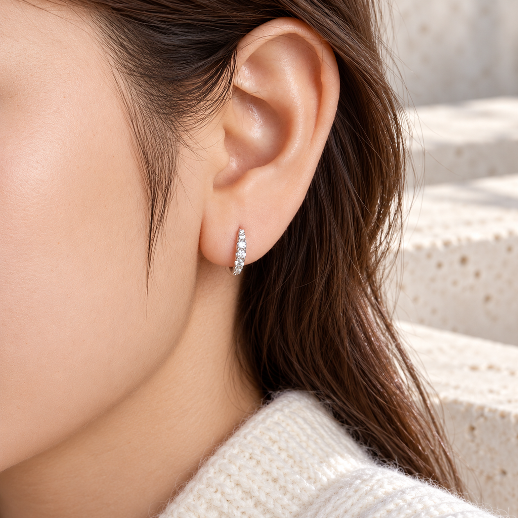 Ines Hoop Earrings — cool daylight lifestyle