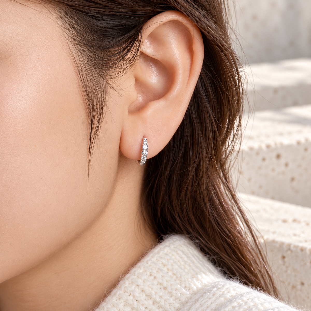 Ines Hoop Earrings — cool daylight lifestyle