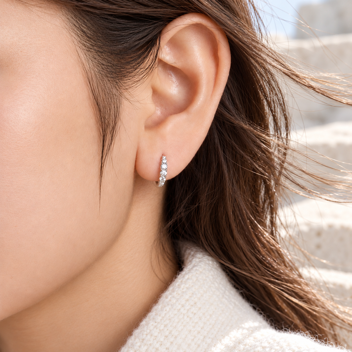 Ines Hoop Earrings — cool daylight movement lifestyle