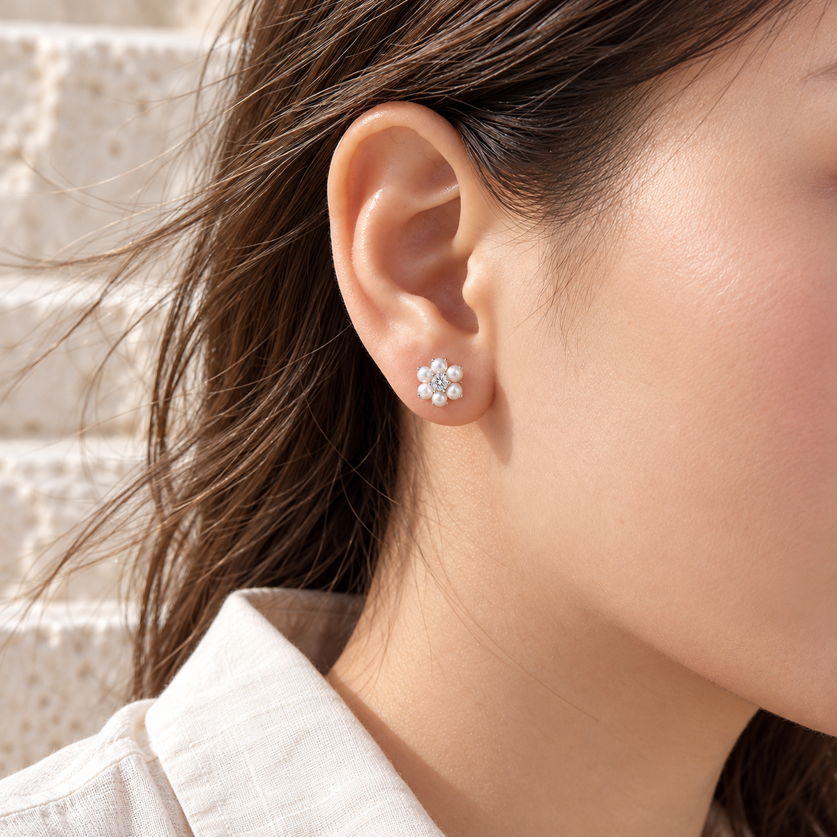 Marisol Pearl Earrings — cool daylight movement lifestyle