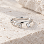 Opaline Stacking Ring — Orolane cool ivory stone hero