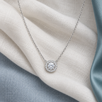 Orla Pendant Necklace — editorial textile image