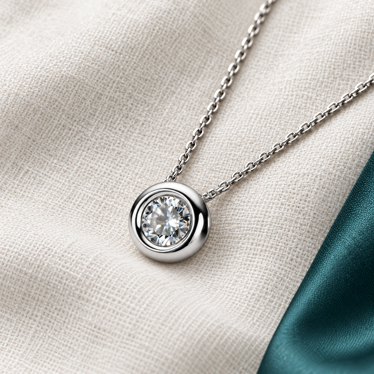 Petra Pendant Necklace — editorial textile image