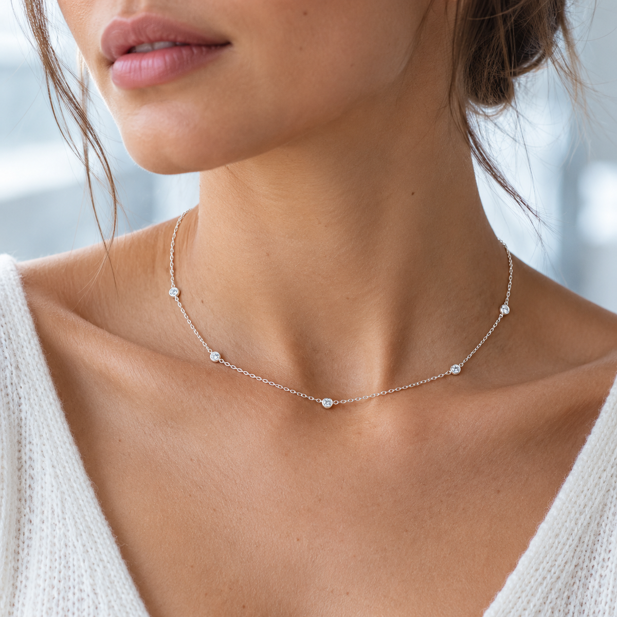 Quinn Layered Necklace — cool daylight lifestyle