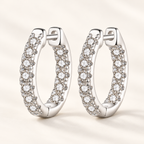 Thalia Hoop Earrings on an off-white background